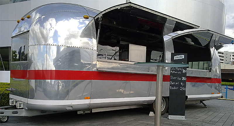 Airstream-Trailer beim Mercedes-Benz Museum